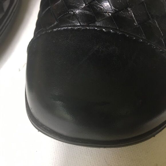 Soft walk black woven leather strap sandals SZ8.5 - Picture 6 of 8